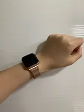 Correa Milanesa para Apple Watch, banda de 44mm y 40mm para iWatch de 38mm y 42mm, accesorios para Apple watch serie 3 4 5 6 se