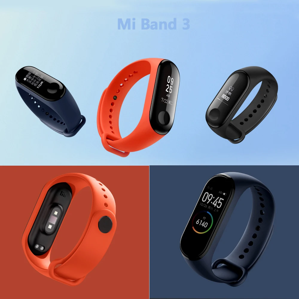 Xiao/mi Band 4 ремешок на запястье из ТПУ Черный Оранжевый Розовый Синий винный красный браслет для Xiao mi band 3 4 NFC умный Браслет