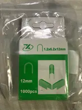Grapas en forma de U/puerta/T, clavos de 1000x2mm para pistola grapadora, 10,1 Uds.