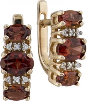 

Aloris earrings with garnet and cubic zirconia in red gold