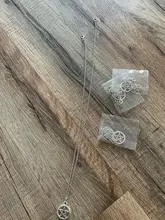 Collar con diseño sobrenatural trampa del diablo pentagrama estrella de cinco puntas Color plata antigua amuleto colgante Vintage Retro película joyería al por mayor