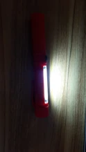 LED Flashlight Torch-Lamp Magnet Work-Inspection COB with The-Bottom And Clip Red/blue