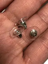 Lote de pendientes de goma para hacer joyas, 100 unidades