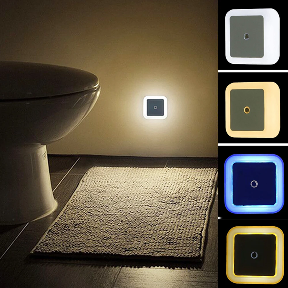 LED Night Light Mini Light Sensor Control 110V 220V EU US Plug Nightlight Lamp For Children Kids Living Room Bedroom Lighting