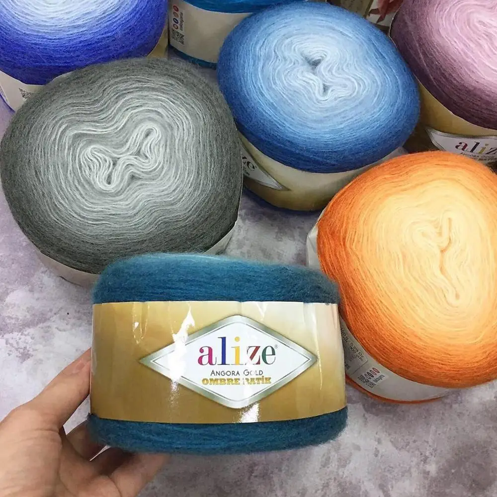 Alize Angora Gold Ombre Batik Золотой Омбре батик из ангоры пряжа для торта (Бесплатная