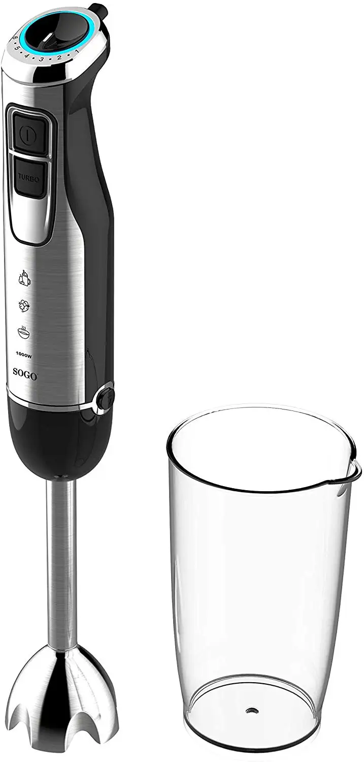 Sogo Ss14410 Powerful Hand Mixer, 1000w, Titanium Blades, Measuring