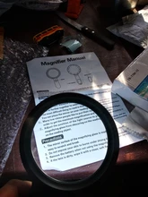 Lupa iluminada Glass-10X lupa de lectura grande de mano con 12 luz LED iluminada para personas mayores, reparación, monedas