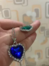 SUMENG-collar con colgante de corazón de Titanic de OCéANO AZUL para hombre y mujer, regalo de joyería, 2021
