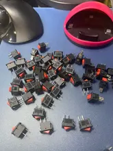 Switch Push-Button SPST 250V Black White KCD11 Snap-In-On/Off 3A 10x15mm 10pcs And Red