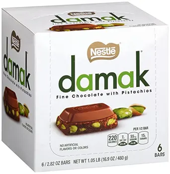 

Nestle Damak Fine Chocolate with Pistachios, 2.82 Ounce (6 Bars)