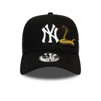 

New Era Men Twine MLB Neyvaa trucker kobra Cap, black cap, adult size, baseball cap, caps for men, caps, men caps, cap for women