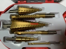 3 Drill-Bit-Set Saw-Tool Hole-Cutter Wood-Cone Step Metal Hss Steel Titanium 6 6