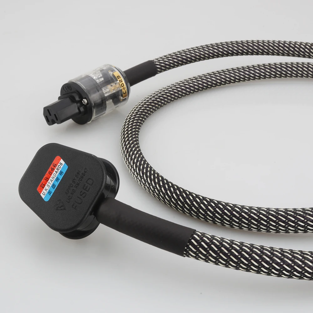 Cabo de Alimentação Audiocrast P110 Banhado a Prata e Reino Unido Cabo de Energia com 15a Iec Hi-end Hifi uk Novo - Image 5
