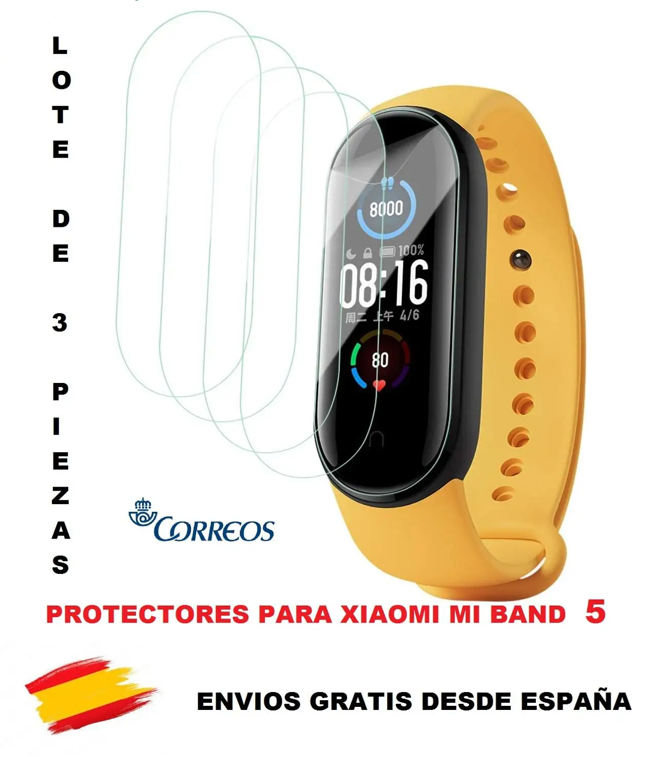 XIAOMI MI BAND 5 SCREEN PROTECTOR, SCREEN PROTECTOR MI BAND 5 afbeelding