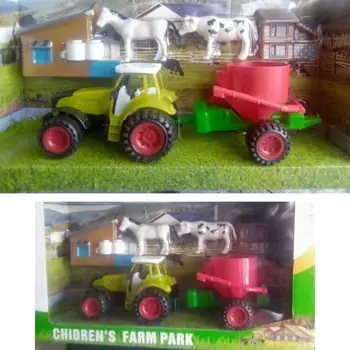 

Tractor set with trailer and farm accessories, tractor, tractor toy, tractor Farm toy, farm toy
