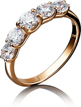 

Yuz platinum ring with Swarovski crystals in red gold
