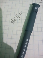 1 + 10 unids/set Panda magia Gel borrable pluma 0,35mm tinta azul y negra recambios Rod la escritura papelería bolígrafo de tinta de Gel