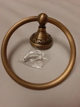 Bathroom-Towel-Holder Wall-Mounted Brass Classic Accessories13991-W Round Antique Aluminium