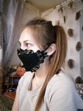 Máscara De moda 1pc encaje delicado apliques lavable y reutilizable boca cara máscara Mascarillas De Tela Mondkapjes Wasbaar