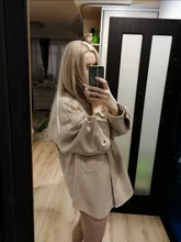 Outwear Jackets Long-Coats Camel ZXQJ Woolen Girls Chic Elegant Spring-Autumn Vintage Women