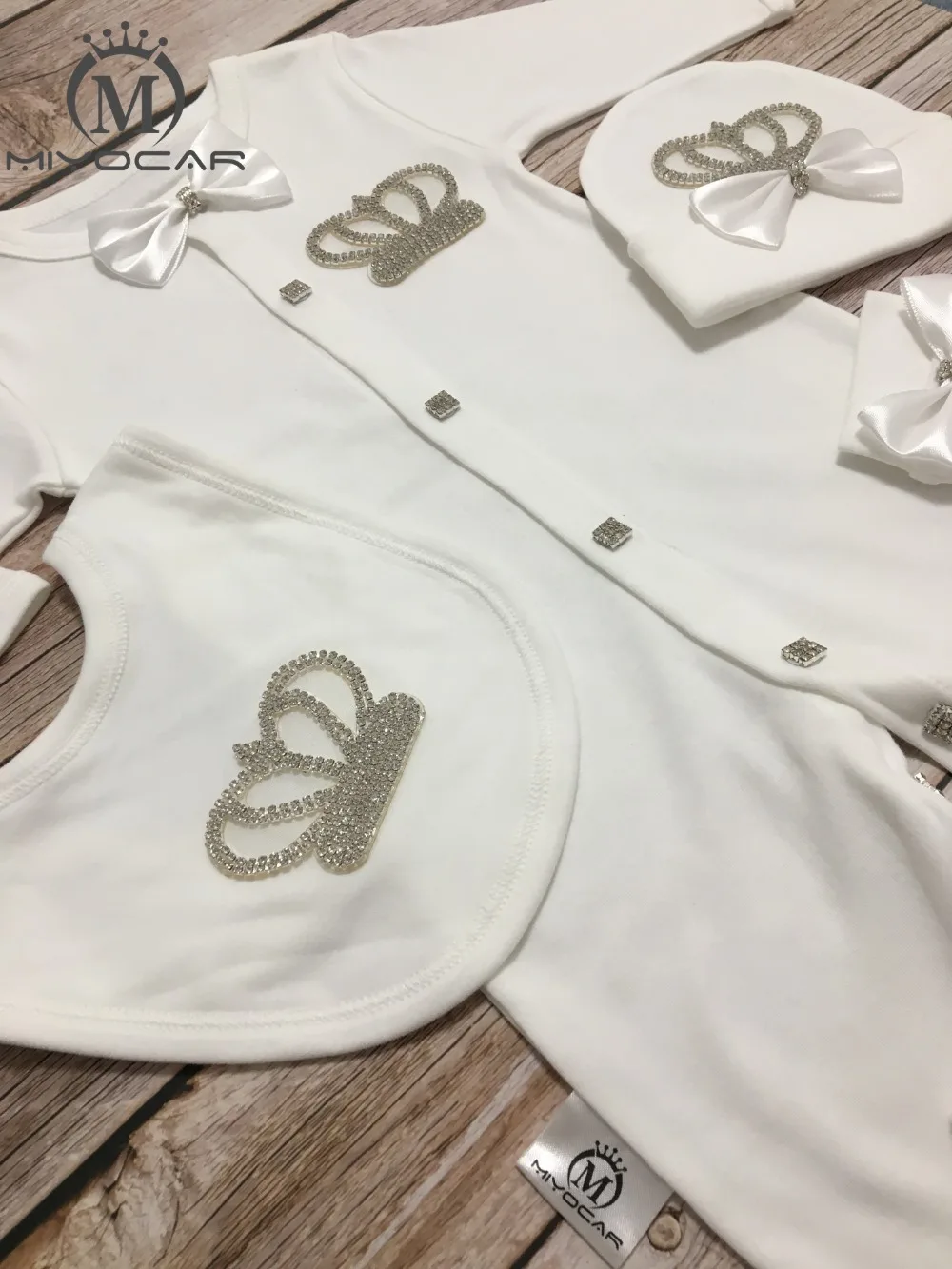 de uma peça bodysuit do bebê chapéu bib definir S12