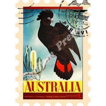 

Australia souvenir magnet vintage tourist poster