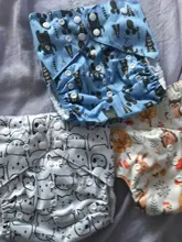 Goodbum-pañal de tela ajustable, lavable, de 8-25KG, con doble fuelle, para pañales de bebé