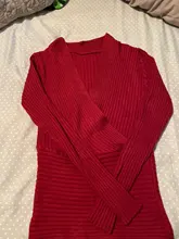 Knitted Sweater Pullovers Jumpers Long-Sleeve Sexy V-Neck Winter And Cashmere Female