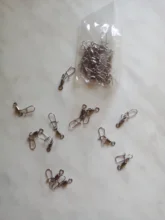 FISHINAPOT-30 unids/lote 2 #-10 #, Conector de acero inoxidable, cebo giratorio para pesca, anzuelo giratorio de bloqueo rápido