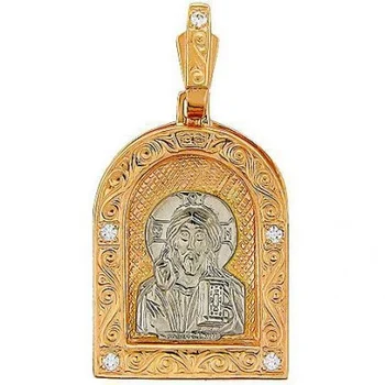 

Esthete pendant icon with combined gold cubic zirconia