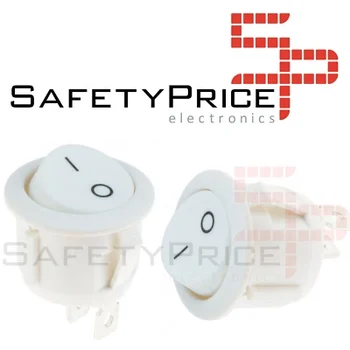 

2x round OFF switch white PANEL 220v 250v 10A recessed Botton REF2087