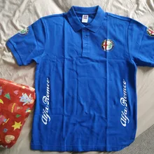 Polo de manga corta para hombre, Polo Alfa Romeo, ropa de color sólido de verano