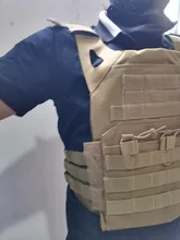 Chaleco táctico de caza militar, porta placa Molle, Airsoft, Paintball CS, protector para exteriores, ligero, 600D