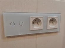 Livolo – Interruptor táctil sin panel de cristal para pared. VL-C701, Base de pulsador táctil estándar europeo, CA 220-250V