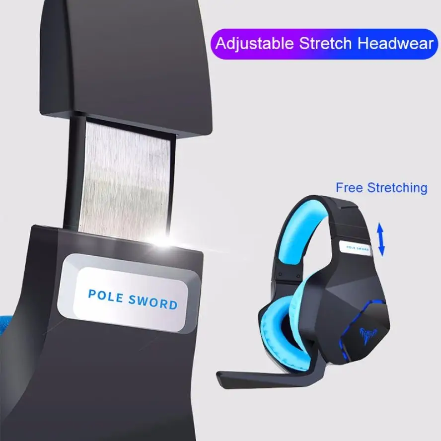 G600 Head mounted Gaming Headset USB 3 5mm Double Plug Over ear Headphone Adjustable Stretch Noise Reduction E sports Earphone