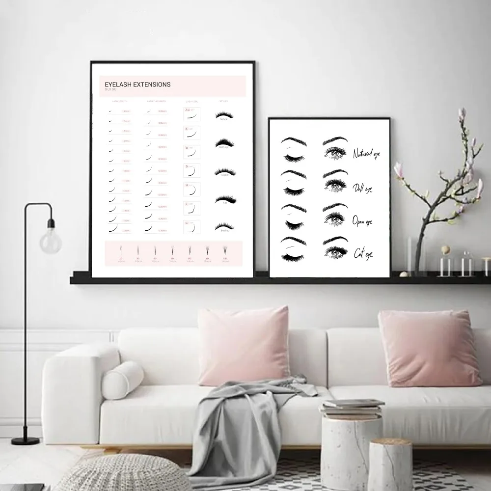 Eyelashes Make up Canvas Painting Beauty Studio Wall Art Decor