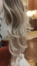 HAIR Wig Light Blonde Platinum Middle-Part Heat-Resistant Cosplay Brown Long-Wavy Natural