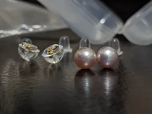 La Monada-pendientes de perlas naturales de agua dulce para mujer, de Plata de Ley 925, aretes de tuerca, plata 925
