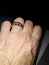 Anillo de cadena gruesa de 6mm de grosor para mujer y niña, sortija con eslabones cubanos rellenos de oro de acero inoxidable, anillo elegante