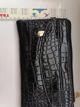 Bolso de mano de PU para mujer, cartera larga informal, monedero de grano Litchi, bolsa con cierre para muñeca, bolsillo para teléfono, tarjetero de crédito