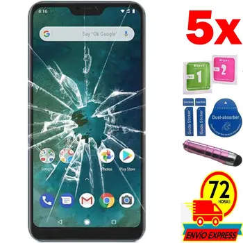 

5x Protectors Screen Tempered Glass for for Xiaomi Mi A2 Lite (Not Full SEE INFO) PEN