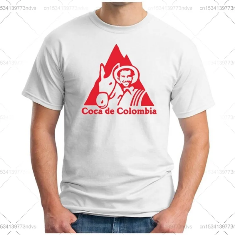 Красная футболка COCA-DE-Colombia Cafe DE Colombia KOKAIN кокаин Medellin EL Chapo Miami Fun пародия Geek S - 4XL |