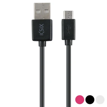 

Data / Charger Cable with USB KSIX Micro USB 1 m Black
