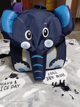 Mochila de elefante con dibujos animados para niños y niñas, morral escolar para guardería, mochila con la parte posterior blanda