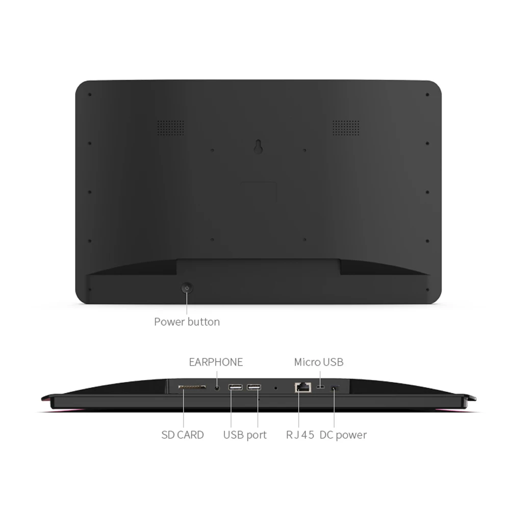 10.1 inch Android 11 PoE Wall mounted tablet pc LED bars conference meeting room schedule display open source rooted