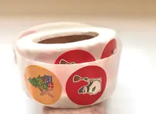 Stickers Box-Labels-Decorations Candy-Bag Merry-Christmas New-Year Elk 500pcs