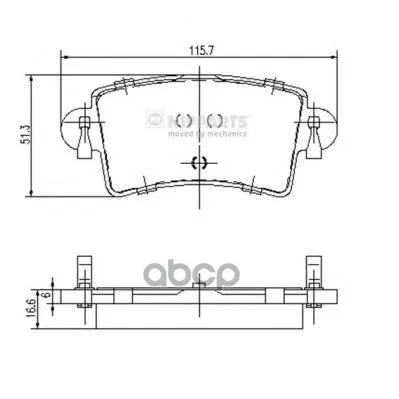 Колодки Тормозные Nissan Interstar/Opel Movano/Renault Master 98- Задние Nipparts J3611046 Nipparts арт. J3611046