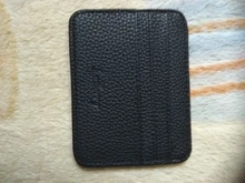 Cartera minimalista delgada de cuero PU, tarjetero pequeño de piel sintética, Tarjetero con ranura múltiple, Color caramelo