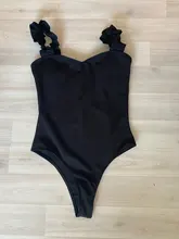 EVISPORTS 2021 nuevo bañador femenino Sexy de una pieza Vintage volantes arriba rojo sólido traje de baño mujeres traje acolchado trajes de baño