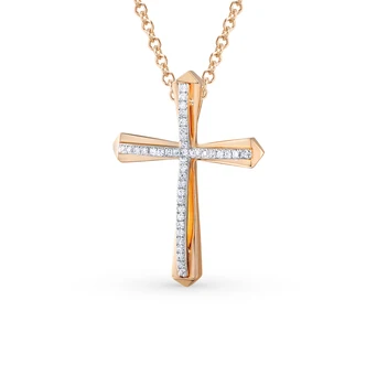 

Gold pendant with diamonds sunlight sample 585 test